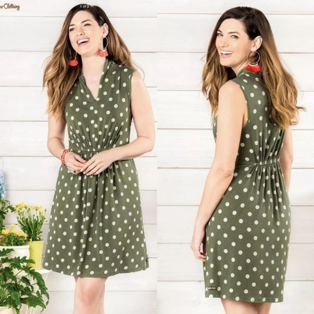 Matilda Jane green polka dot your I’s dress‎ XS